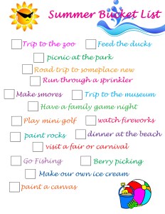 Summer Bucket List